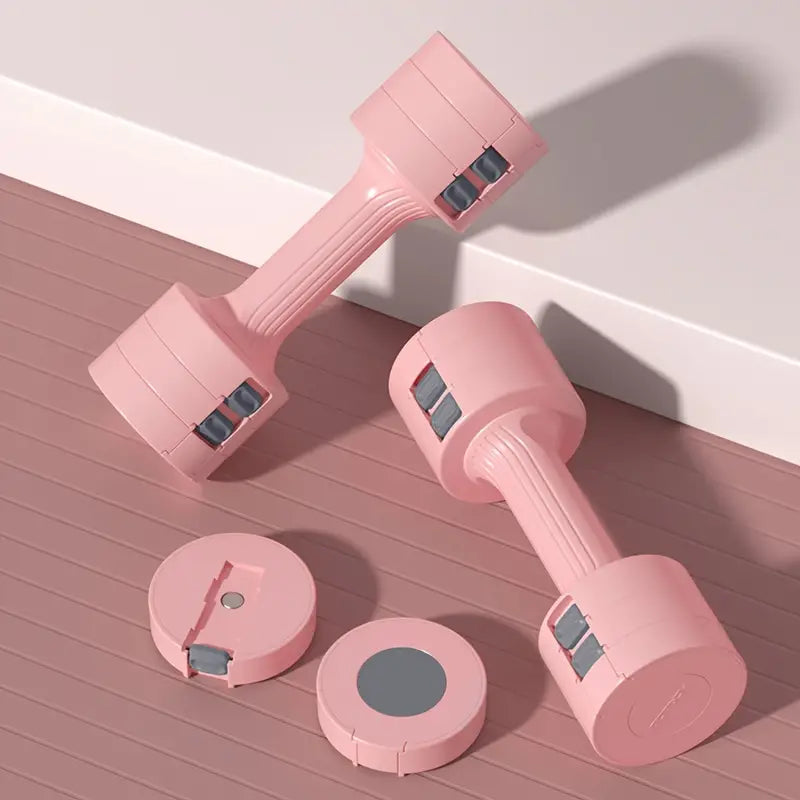 Adjustable Weighted Dumbbells Set (2-5kg/4.41-11.02lbs) - Pink